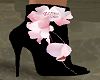Black Boots Pink Flowers