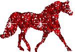 Red horse/glitter