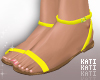 Neon Yellow Sandals