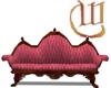 Victorian Couch - red