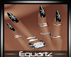 Xmas Snowflake Nails Blk