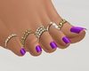 Bare Feet Purple gold