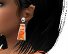 Camo Orange  Earrings