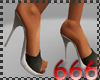 (666) black&white  heels