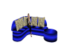Blue Couch/Gold Pillows