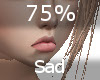 Sad 75% F