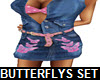 jeans mini butterflyss