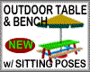 Outdoor Table & Bench