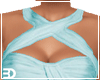 Teal Scarf Front Dress