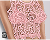 ❥ Pink Lacy Top.
