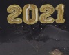 2021 balloons gold