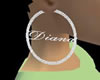 Diana diamond Hoops