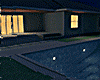 Backyard Pool Night