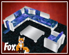Fox~ Silver Blue Sofa