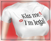 Y2k kiss Crop Tee