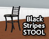 Black Striped Stool
