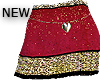 Red Glitter Mini Skirt