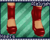 A* PVC Heels * Red