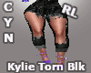 RL Kylie Torn Blk Jeans