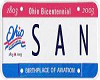 San Licence Plate Sticke