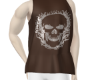 BROWN  SKULL TANK
