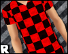 -R> Checker Tee #Red