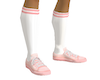 {K} Pink Shoe Sock