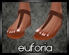 *e* Brown Flat Sandals