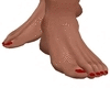 Cute Bare Feet Red Nails