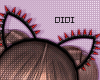 !D Spike Cat Ears Maroon