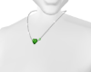 Vi Green heart necklace