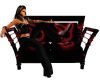 BLK & RED PLAYBOY COUCH