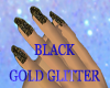 (KK)BLK W GOLD GLITTER