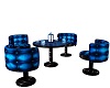 Blue Club Chairs & Table