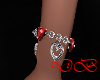 DB silver  red bracelets