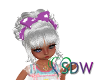 Hair Silver Purple Bow