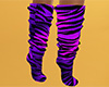 Purple Tiger Stripe Socks Tall (F)