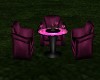 Pink  black chairs