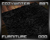 (m)Cozy Black Fur Rug