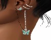 Teal Butterfly Earrings