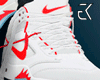 Red white retro sneakers