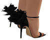 Black Flower Heels
