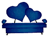 Blue Heart Kiss Couch