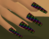 Rainbow Rave Nails
