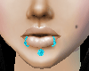 *-*Blue Lip Piercing