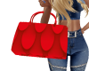red pose purse