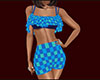 Teal PJs Plaid Short (F)