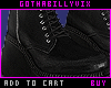 Goth Punk Boots . BLK