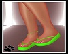 A~ Lime Flip Flops