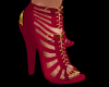 shoes red-gold